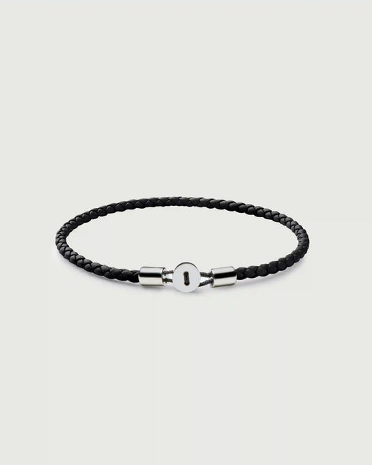Gordon Leather Bracelet | Silver