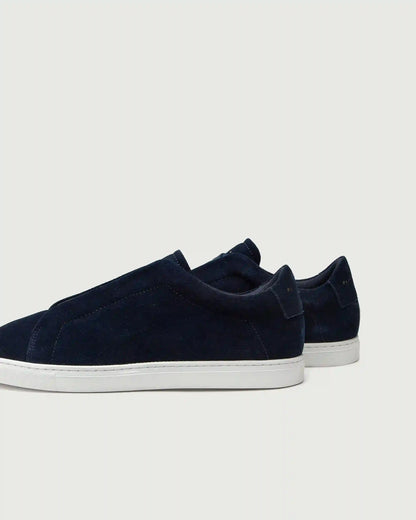 Low 1 Laceless | Navy Suede