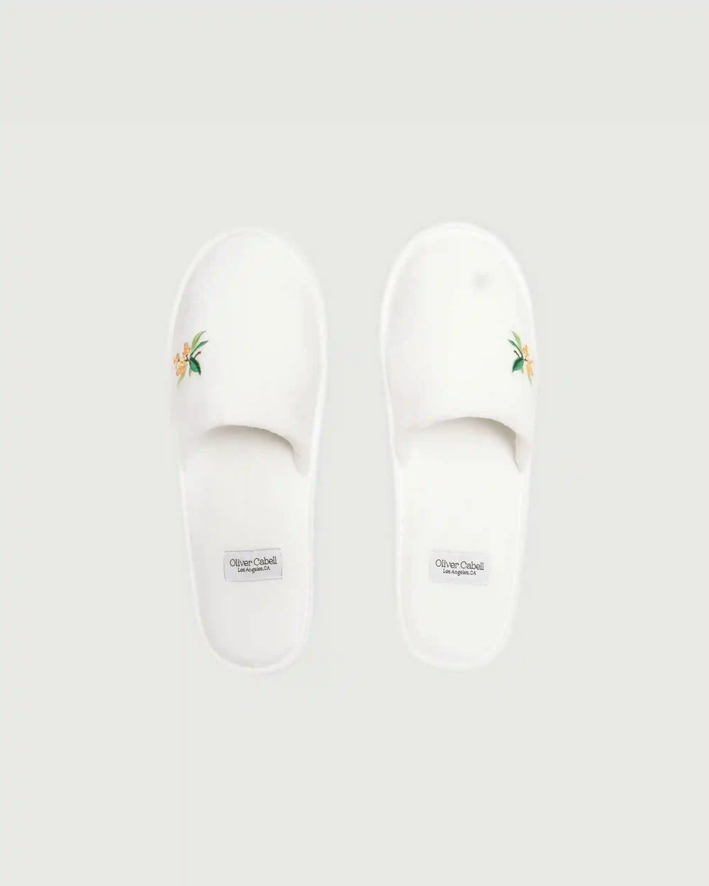 LA Capsule Terry Cloth Slippers | Alpine White
