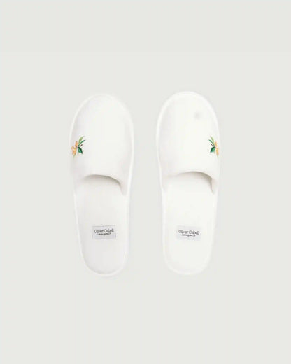LA Capsule Terry Cloth Slippers | Alpine White